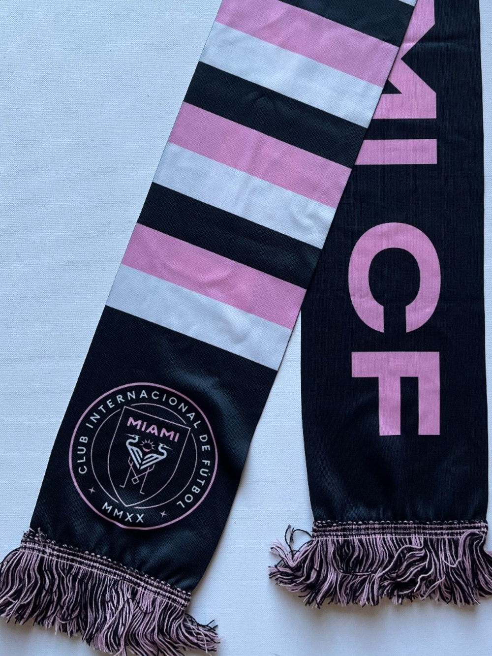 NWT Inter Miami Messi Scarf Black/Pink MLS Official Product Made in the U.K.
